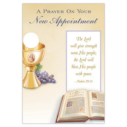 A Prayer On Your New Appointment Card