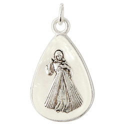 Mother of Pearl Divine Mercy Charm