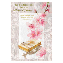 God's  Blessings on Your Golden Jubilee - 50th Jubilee Anniversary Card