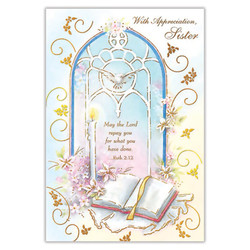 With Appreciation Sister Nun Thank You Card