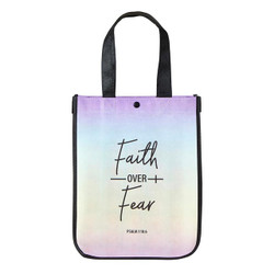 Faith Over Fear Small Eco-Friendly Tote Bag - 12/pk