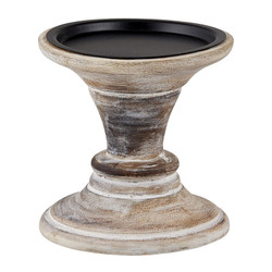 Mango Wood Candlestand - Small