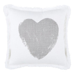 Face To Face Square Pillow - Heart