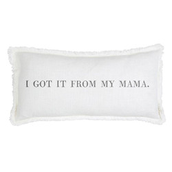 Face to Face Lumbar Pillow Case - I Got It From My Mama