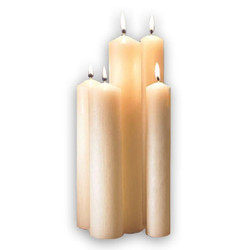 Altar Brand&reg; 51% Beeswax Altar Candle - 7/8 x 16-1/2" - 18/bx