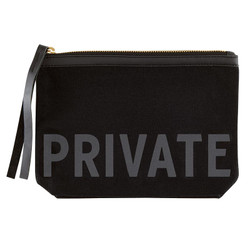 Black Canvas Pouch - Private