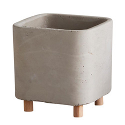 Square Pot With Legs - Medium