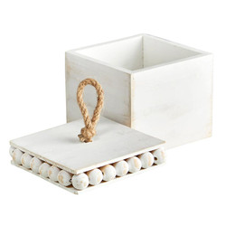 Beaded White Box - Small