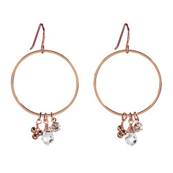 Dangle Hoops - Rose Gold