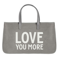 Grey Canvas Tote - Love You More