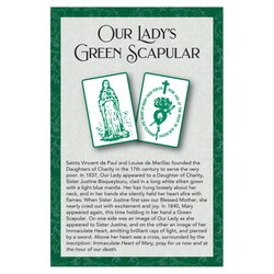Green Scapular Card - 50/pk