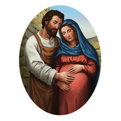 Our Lady of Advent Oval Magnet - 36/pk