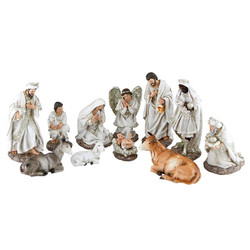 11-Piece Gilded Nativity Set