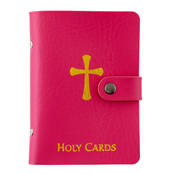 Pink Holy Card Holder - 8/pk