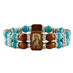 Our Lady of Guadalupe Double Strand Bracelet - 6/pk