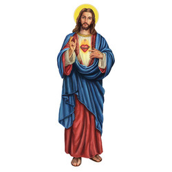 Sacred Heart Wall Plaque with Sawtooth Hanger