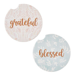 Car Coasters - Grateful + Blessed