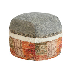 Tufted Embroidery Pouf