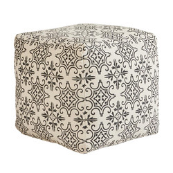 Black & Beige Pouf