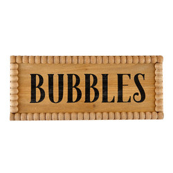 Bubbles Beaded Wood Sign