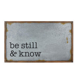 Metal Wall Sign-Large-Be Still
