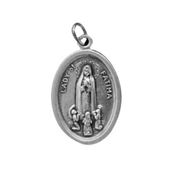 Our Lady of Fatima/Pray For Us Oxidized Medal - 50/pk