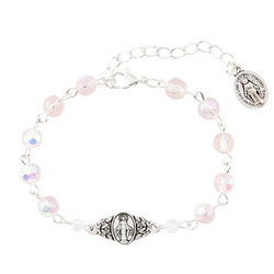 Beautiful Miraculous Rosary Bracelet - Pink