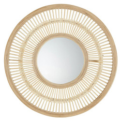 Light Wheel Bamboo Mirror