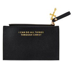 I Can do All Things Through Christ Slim ID Zippered Credit Card Holder - 6/pk