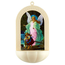 Guardian Angel Holy Water Font - 12/pk