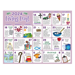 2024 Children's Lenten Activity Calendar - 100/pk