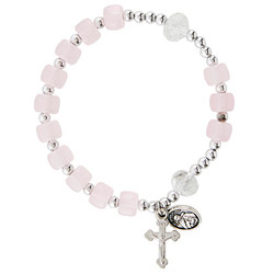 Pink Our Lady of Guadalupe Rosary Bracelet - 8/pk