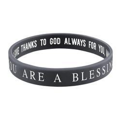 You Are a Blessing Silicone Bracelet with Card -24/pk