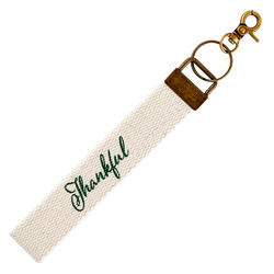 Canvas Keychain - Thankful