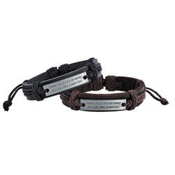 RCIA Leather Bracelet Assortment (2 Asst) - 12/pk