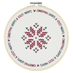 Embroidery Hoop Wall Art - Cozy Nights