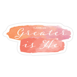 Vinyl Sticker - 1 John 4:4