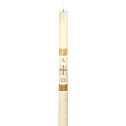 No 4 Plain Cross Paschal Candle