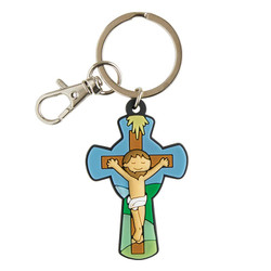 Tiny Devotions Crucifix Key Chain - 12/pk