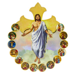 Risen Christ Wood Plaque