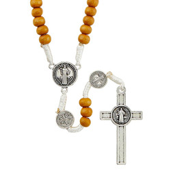 St. Benedict Pearl and Crystal Rosary - 3/pk - [Consumer]Autom
