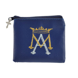 Ave Maria Embroidered Rosary Case - 12/pk