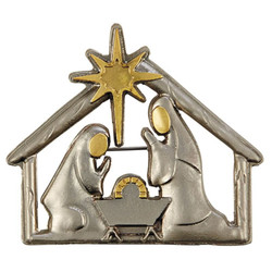 Nativity Christmas Lapel Pin - 6/pk
