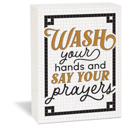 Wood Block - Wash Your Hands