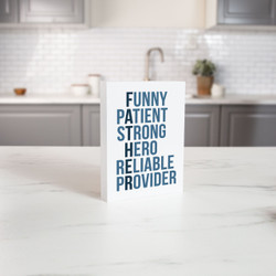 Father Funny Patient Strong Hero Reliable Provider Word Block Father Funny Patient Strong Hero Reliable Provider Word Block