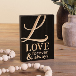 L Love Forever And Always Word Block L Love Forever And Always Word Block