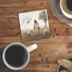 Coaster - Jesus & Sheep