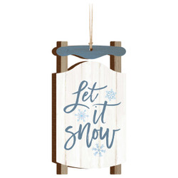Ornament Sled Let It Snow