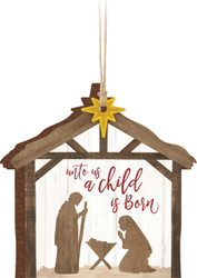 Ornament Manger Child is Born