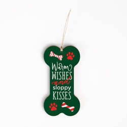 Ornament Bone Warm Wishes Sloppy Kisses